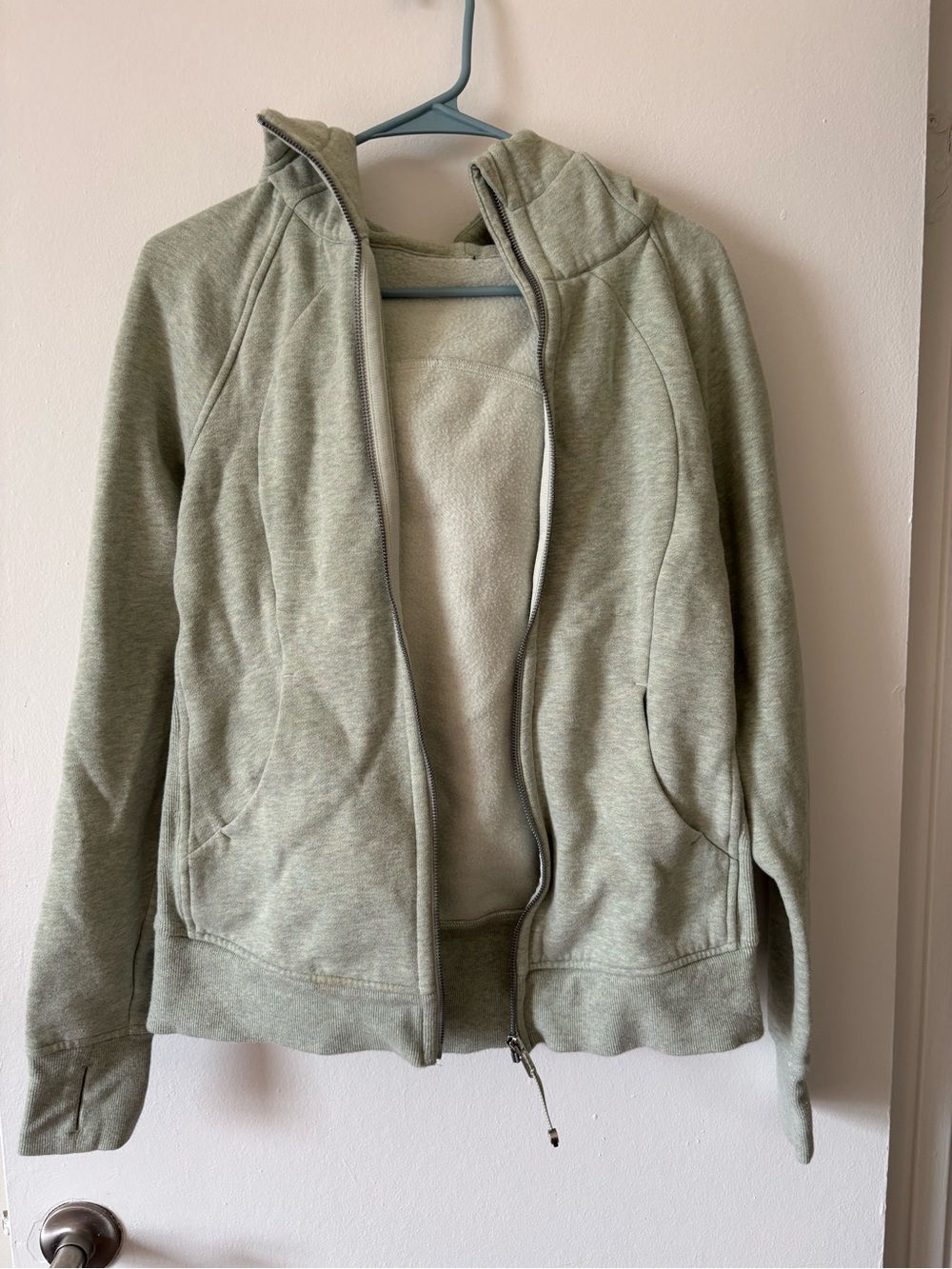 lululemon athletica Light Sage Green Zip-Up Hoodie Jacket
